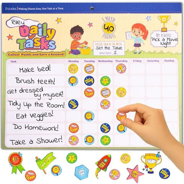 Main image of Potty Training and Chore Chart, 26 Boards, 1528 Stickers,Classic
