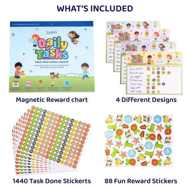 Alt view image 7 of 7 - Potty Training and Chore Chart, 26 Boards, 1528 Stickers,Classic