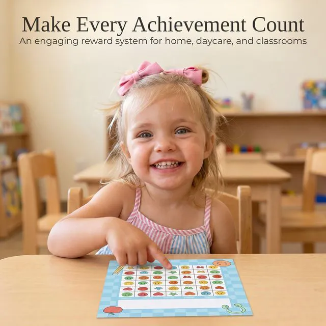 Alt view image 4 of 7 - Fun Reward Charts for Kids with Stickers - 80 Charts for Classroom or Home | Motivational Behavior Trackers, Complete Set with 3000+ Colorful Incentive Stickers to Build Positive Habits & Routine