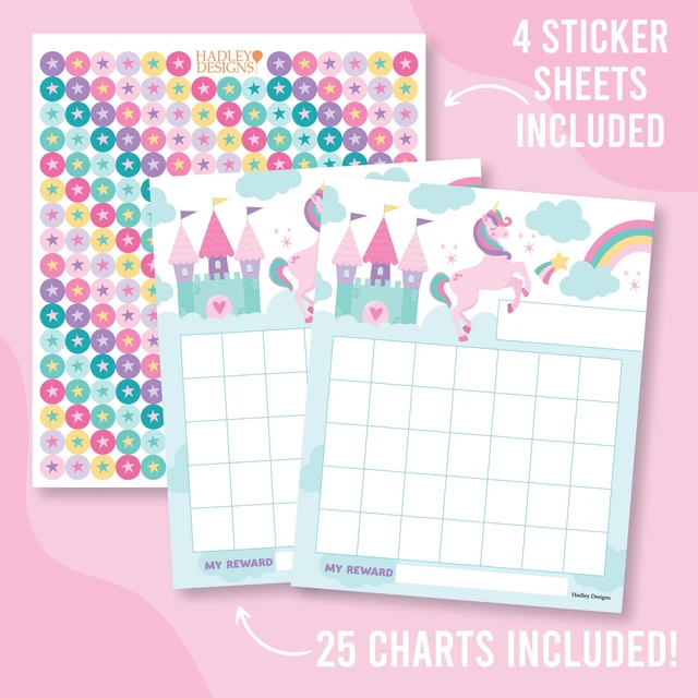 Alt view image 2 of 7 - Sticker Chart for Kids Behavior at Home and Back to School Reward Charts | Unicorn Behavior Chart for Kids at Home, Incentive Sticker Sheets for Children Behavior, Star Chart for Rewards