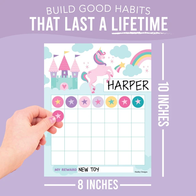 Alt view image 4 of 7 - Sticker Chart for Kids Behavior at Home and Back to School Reward Charts | Unicorn Behavior Chart for Kids at Home, Incentive Sticker Sheets for Children Behavior, Star Chart for Rewards
