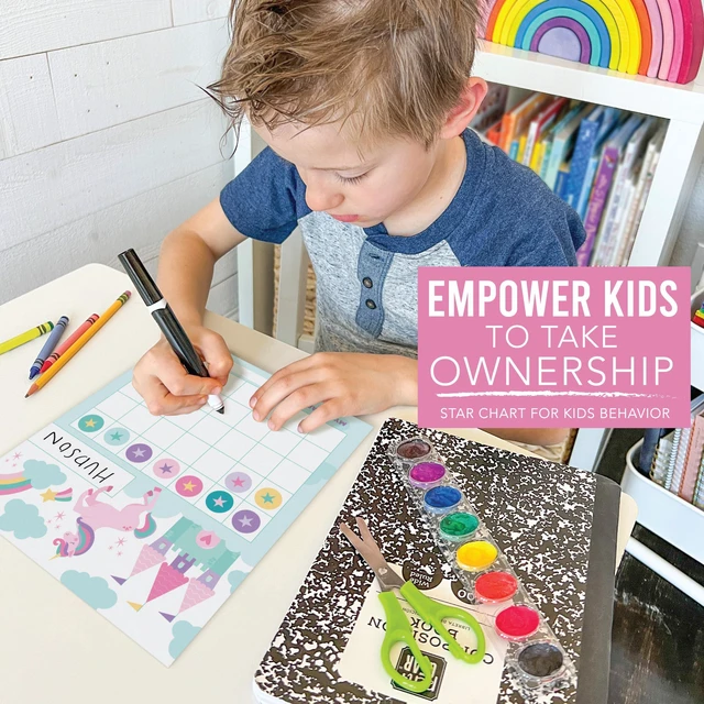 Alt view image 5 of 7 - Sticker Chart for Kids Behavior at Home and Back to School Reward Charts | Unicorn Behavior Chart for Kids at Home, Incentive Sticker Sheets for Children Behavior, Star Chart for Rewards