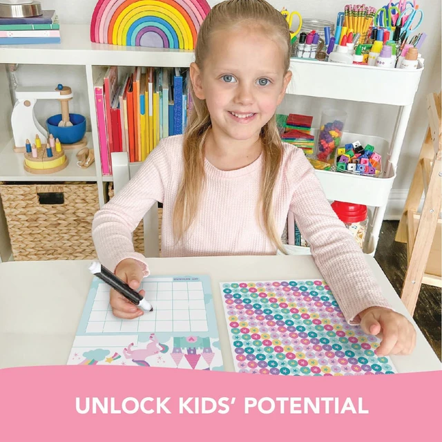 Alt view image 7 of 7 - Sticker Chart for Kids Behavior at Home and Back to School Reward Charts | Unicorn Behavior Chart for Kids at Home, Incentive Sticker Sheets for Children Behavior, Star Chart for Rewards