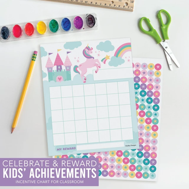 Alt view image 6 of 7 - Sticker Chart for Kids Behavior at Home and Back to School Reward Charts | Unicorn Behavior Chart for Kids at Home, Incentive Sticker Sheets for Children Behavior, Star Chart for Rewards