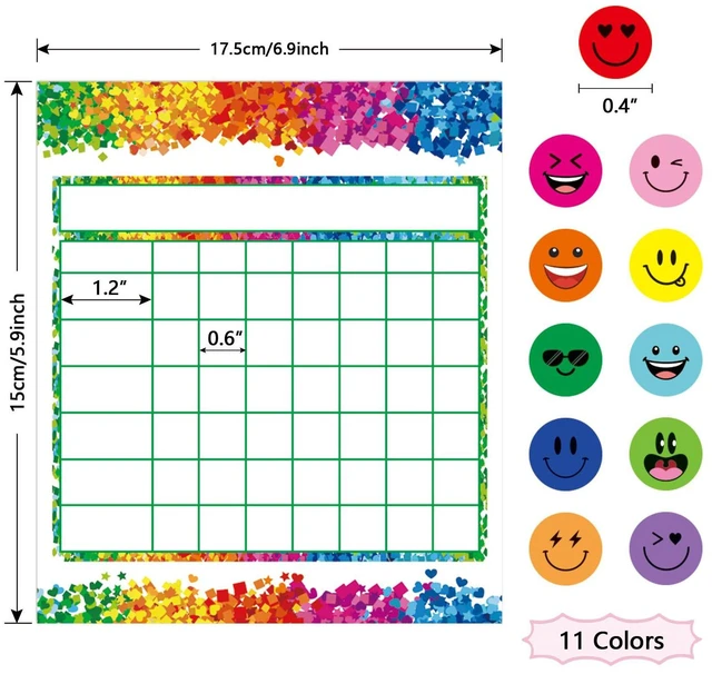Alt view image 2 of 7 - 80 Pack Reward Chart for Kids, Incentive Behavior Chart for Classroom & Home, Kids Chore & Sticker Chart with 2,145 Star Stickers for Rewards and Good Behavior