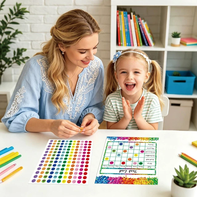 Alt view image 6 of 7 - 80 Pack Reward Chart for Kids, Incentive Behavior Chart for Classroom & Home, Kids Chore & Sticker Chart with 2,145 Star Stickers for Rewards and Good Behavior