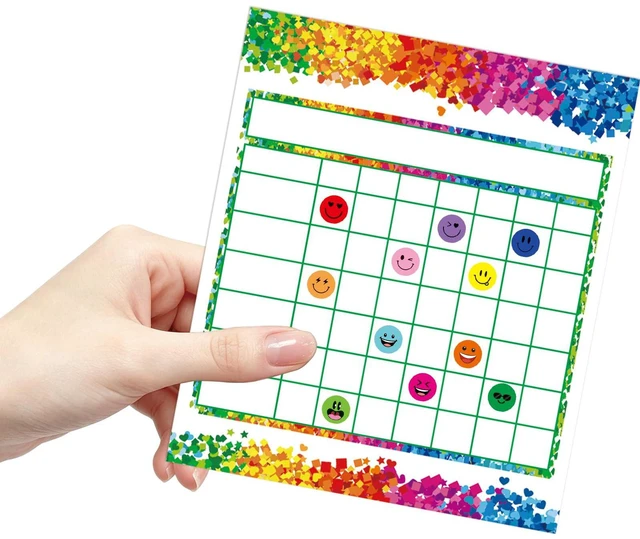 Alt view image 7 of 7 - 80 Pack Reward Chart for Kids, Incentive Behavior Chart for Classroom & Home, Kids Chore & Sticker Chart with 2,145 Star Stickers for Rewards and Good Behavior