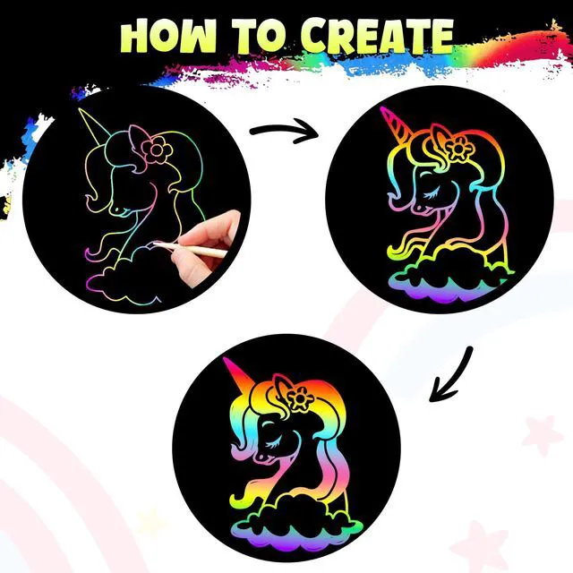 Alt view image 3 of 6 - 165 Pcs Rainbow Scratch Paper Art Notes - Crafts for Kids Ages 4-8 | Mess Free Classroom Prizes,1st 2nd 3rd Grade School Activity Bulk, Back to School Gifts for Students from Teacher