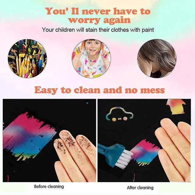 Alt view image 4 of 7 - 60 PCS Rainbow Scratch Art Paper for Kids, Magic Scratch Paper Off Set Art and Craft Supplies, Black Scratch Pads Party Game Activities Birthday Gifts for Girls Boys 3 4 5 6 7 8 9 Years Old