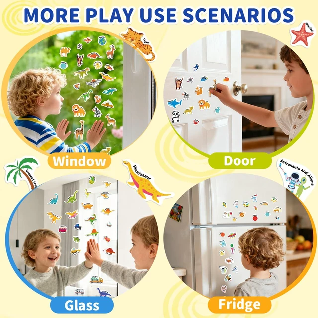 Alt view image 7 of 7 - 6 Sets Reusable Sticker Book for Toddlers 3-6, Jelly Stickers Book for Kids, Travel Sticker Activity Toys for Childs 3 4 5 6 Years Girls & Boys Best Gifts