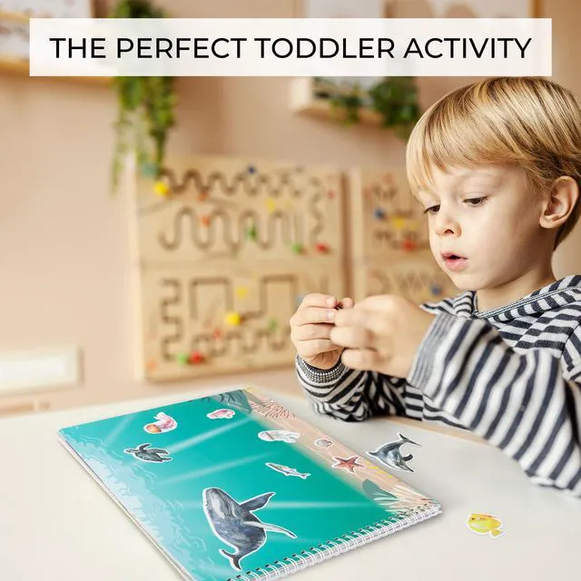 Alt view image 3 of 7 - Fun Sticker Book for Toddlers 2-4 Years - Kids Activity Book with 12 Themes | Beautiful Stickers Entertain Girls & Boys Ages 2-4 or 4-8 While Traveling - Incl. Animal and Coloring Pages