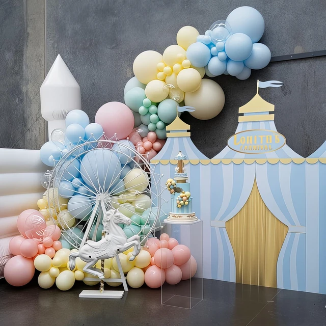 Alt view image 7 of 7 - Pastel Balloons Back To School Rainbow Colorful Birthday Balloon | Pastel Color Confetti Balloon for Fun To Be One Fancy First Birthday Ice Cream Christmas Baby Shower Bridal Party Decorations