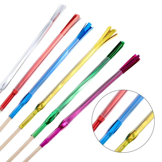 Alt view image 3 of 7 - 100 Pcs Foil Firework Cupcake Toppers Sparkle Tinsel Cupcake Picks 9 Inch Happy Birthday Cake Toppers Drink Cocktail Picks Stirrers for Christmas Baby Shower Birthday Party Decors Supplies