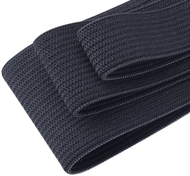 Alt view image 4 of 6 - 3 Rolls Sewing Stretch Elastic Band Spool, 3/5, 1, 1-1/2 Inch in Width, 5.5 Yards/Roll (Black)