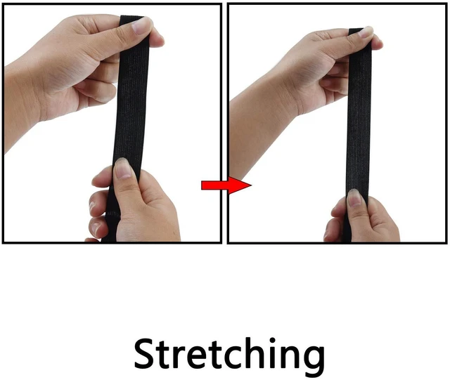 Alt view image 5 of 6 - 3 Rolls Sewing Stretch Elastic Band Spool, 3/5, 1, 1-1/2 Inch in Width, 5.5 Yards/Roll (Black)