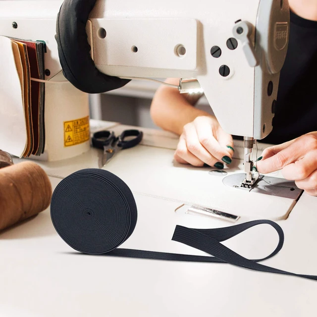 Alt view image 6 of 6 - 3 Rolls Sewing Stretch Elastic Band Spool, 3/5, 1, 1-1/2 Inch in Width, 5.5 Yards/Roll (Black)