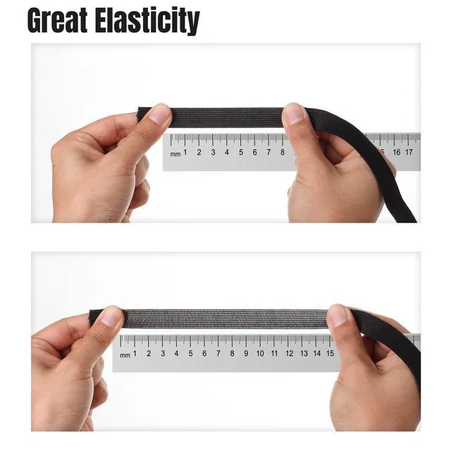 Alt view image 4 of 7 - Elastic Band for Sewing, 0.6 Inch, 11 Yards | High Elasticity Sewing Elastic Bands for Waistbands Pants Clothes and Crafts DIY, Black