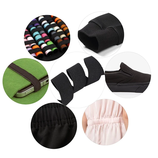 Alt view image 5 of 7 - Elastic Band for Sewing, 0.6 Inch, 11 Yards | High Elasticity Sewing Elastic Bands for Waistbands Pants Clothes and Crafts DIY, Black