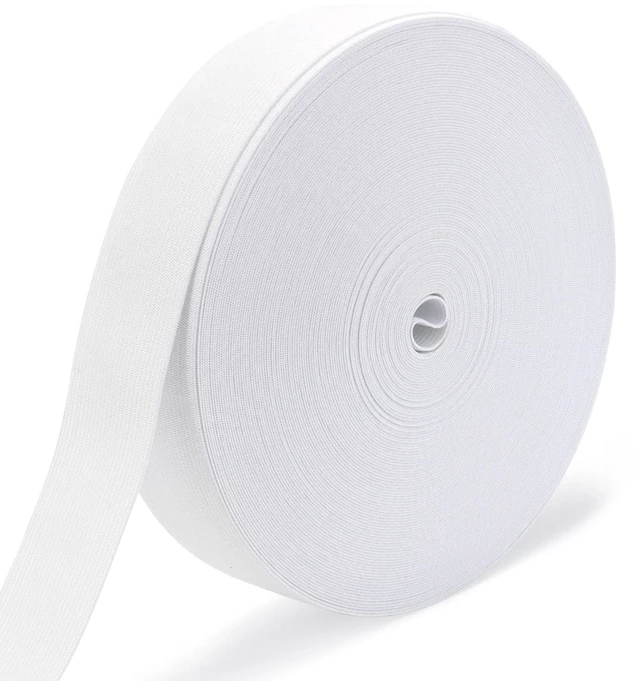Main image of White Elastic Bands for Sewing - Waistband Elastic 1-1/2 inch x 30 Yards - Durable, Comfortable Stretch for Pajamas, Crafts, Waistbands & Masks