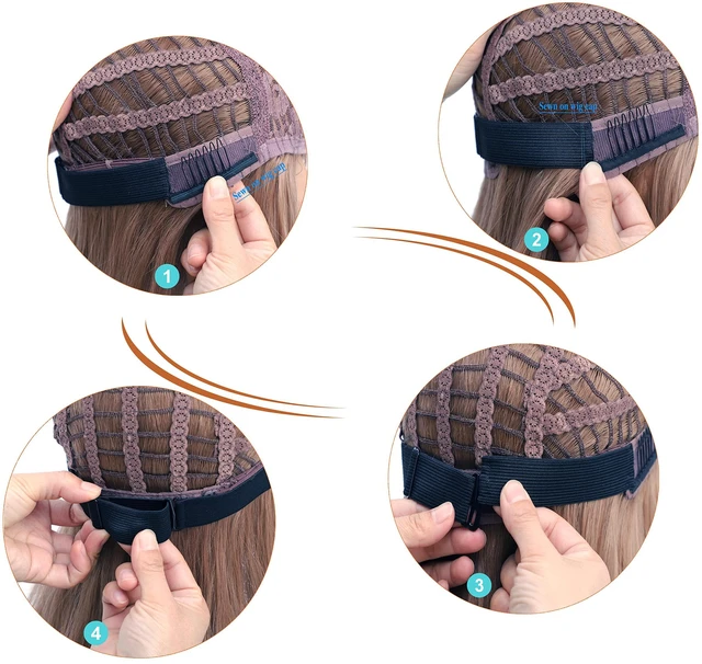 Alt view image 5 of 6 - Adjustable Elastic Bands Straps For Wigs (Black/10pcs)