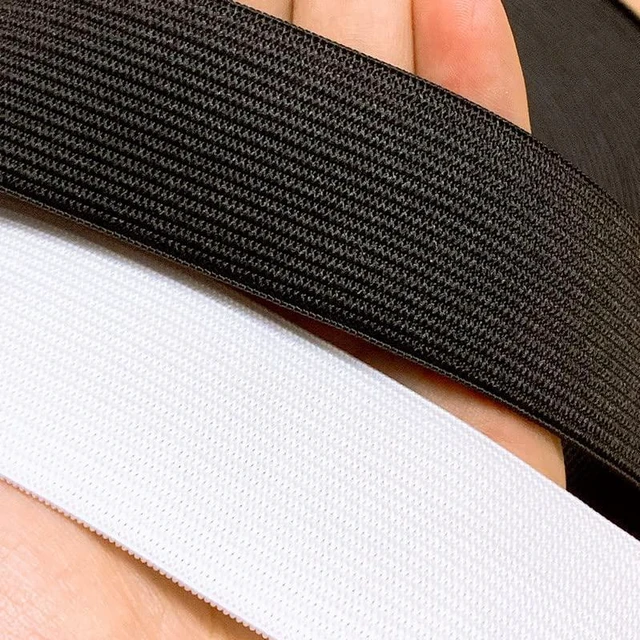 Alt view image 3 of 7 - Elastic Band for Sewing, 2 Inch Elastic for Sewing Elastic Straps Wig Band Edge Band Knit Spool Sewing Band for Waistbands Pants Clothes & Lace Front Wigs((10 Yard Black, 10 Yard White)