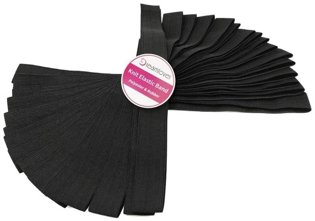 Main image of Elastic Wig Band for Lace Melting, Black, 1 Inch x 12 Yards | Strong Elastic Stretch, Easy DIY Cutting, Soft & Skin-Friendly, Multi-Purpose Use
