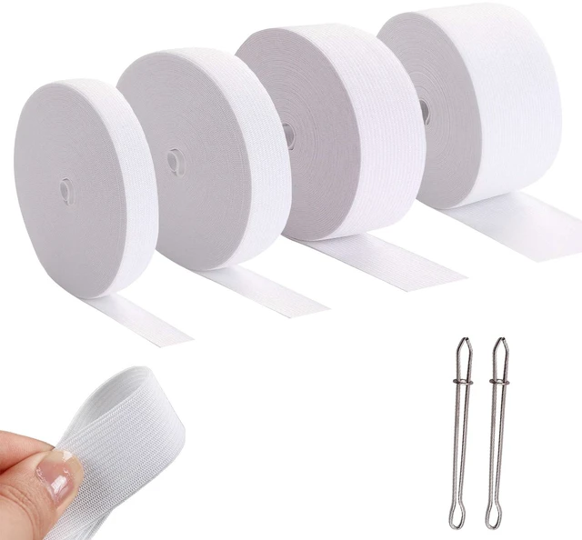 Main image of 4 Rolls White High Elastic for Sewing Elastic Bands