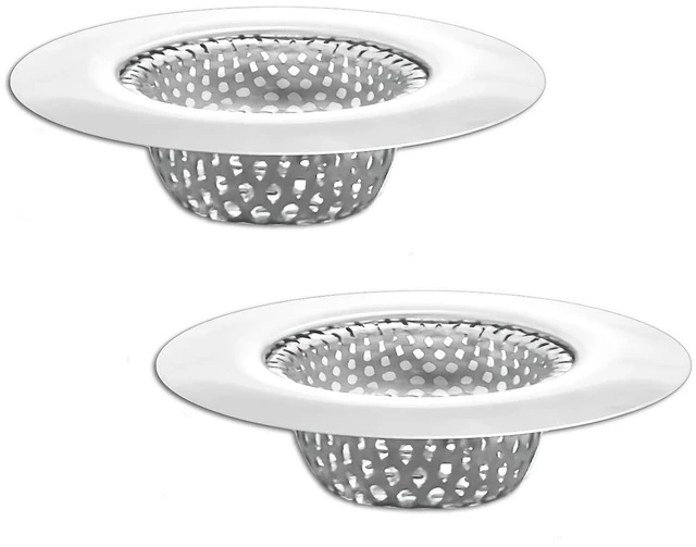 Main image of 1.25" Small Drain Strainer, Sink Drain Hair Catcher, Bathroom Sink Strainer, 2PCS Drain Mesh Baskets for Laundry, Mop Pool, Utility, Slop, RV Sink, Stainless Steel Drain Filter