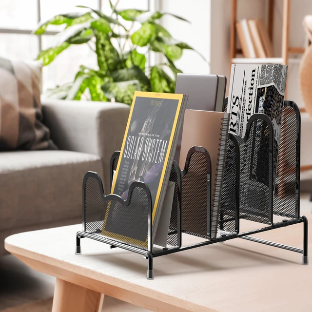 Alt view image 5 of 6 - Desk 5 Sections Step File Sorter Organizer, Black