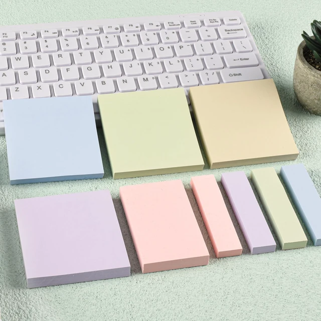 Alt view image 3 of 7 - 6 Pads Soft Pastel Sticky Notes, Memo Sticky Note, Colorful Self-Stick Note Easy to Post for Office School Home Study (3x3 & 3x2 & 3x0.7 Inch)