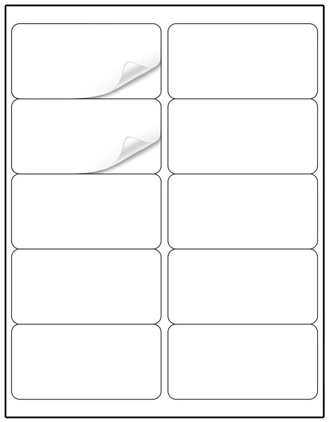 Main image of Shipping Labels 2"×4" 300 Labels Sticker Paper for Laser/Ink Jet Printer Mailing Labels 8.5"*11" White 10 per Sheet