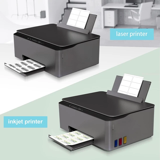 Alt view image 3 of 6 - Shipping Labels 2"×4" 300 Labels Sticker Paper for Laser/Ink Jet Printer Mailing Labels 8.5"*11" White 10 per Sheet