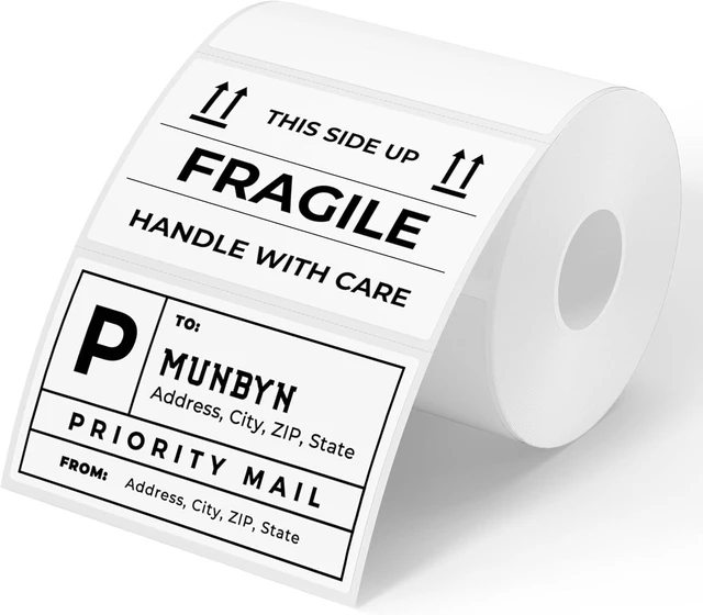 Main image of 3x2 Thermal Labels, 500 Sheets/1 Roll, White | Strong Adhesive & Perforated, Non BPA&BPS for Small Business, Shipping, Bakery, Barcode, Price Tag