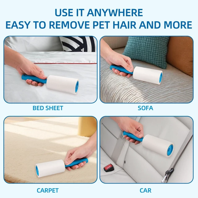 Alt view image 7 of 7 - Strong 800-sheet lint Roller removes Dog & cat Fur
