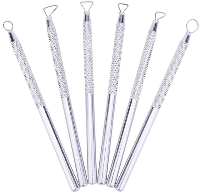 Main image of 6 Pcs Clay Pottery Sculpting ToolsSet Caving Craft Modelling Tools | Pottery Polymer Clay Ribbon Loop Tools ,Scraper Ceramic Modelling Tools, Sculpture Tools for Clay, Sculpture Carving Tools