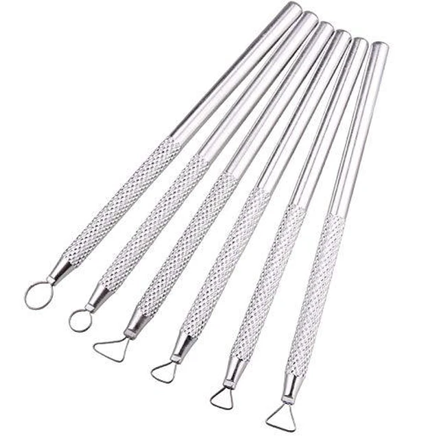 Alt view image 6 of 6 - 6 Pcs Clay Pottery Sculpting ToolsSet Caving Craft Modelling Tools | Pottery Polymer Clay Ribbon Loop Tools ,Scraper Ceramic Modelling Tools, Sculpture Tools for Clay, Sculpture Carving Tools