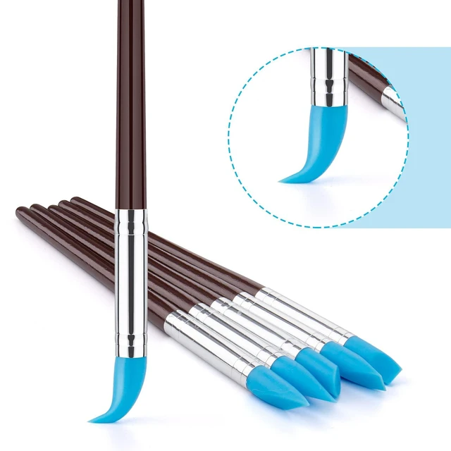 Alt view image 7 of 7 - 10Pcs Silicone Clay Sculpting Tool, Modeling Dotting Tool | Pottery Craft use for DIY Handicraft, Silicone Brush, Sculpture Pottery, Nail Art