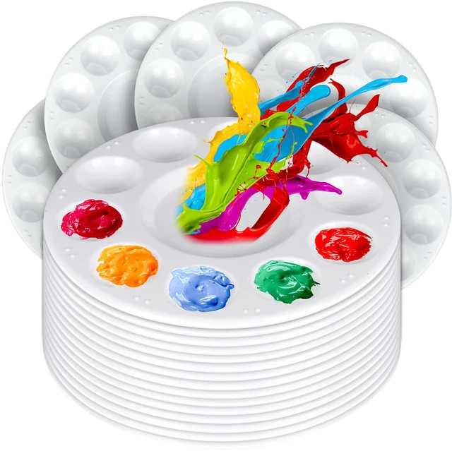 Main image of 20PCS Paint Palette, Paint Tray Palette, Round Paint Trays | Painting Supplies for Kids & Adults, Plastic Paint Palette Tray, Paint Pallets for Students or School Art Painting or Project