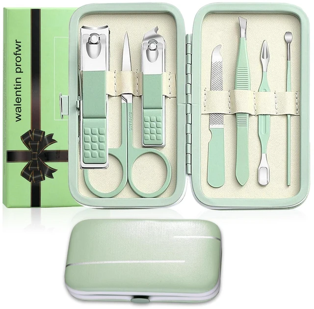 Main image of Manicure Set Nail Clipper Set Women Men Nail Clippers Kit Nail Care Kit | Fingernail Toenail Cutters Personal Care Tools Manicure Pedicure with Travel Case Nail Grooming Kit Gifts for Women Men