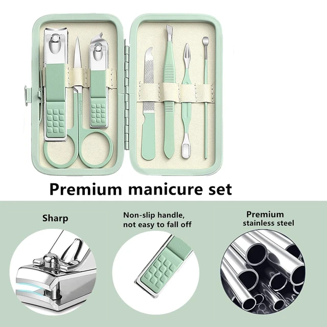 Alt view image 5 of 7 - Manicure Set Nail Clipper Set Women Men Nail Clippers Kit Nail Care Kit | Fingernail Toenail Cutters Personal Care Tools Manicure Pedicure with Travel Case Nail Grooming Kit Gifts for Women Men