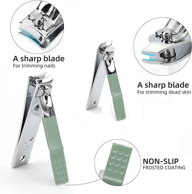 Alt view image 6 of 7 - Manicure Set Nail Clipper Set Women Men Nail Clippers Kit Nail Care Kit | Fingernail Toenail Cutters Personal Care Tools Manicure Pedicure with Travel Case Nail Grooming Kit Gifts for Women Men