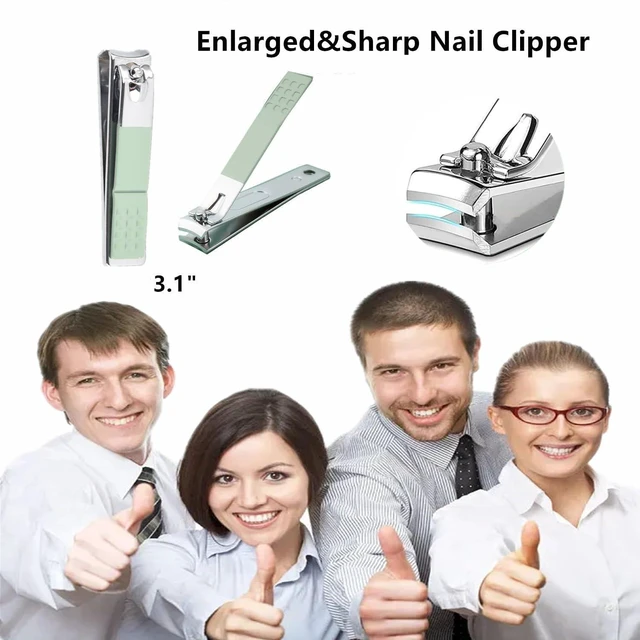Alt view image 7 of 7 - Manicure Set Nail Clipper Set Women Men Nail Clippers Kit Nail Care Kit | Fingernail Toenail Cutters Personal Care Tools Manicure Pedicure with Travel Case Nail Grooming Kit Gifts for Women Men