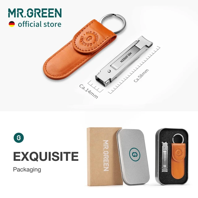 Alt view image 7 of 7 - Collapsible Nail Clippers Small and Thin Portable Travel Nail Scissors Cutter Stainless Steel Manicure Tools with Nail Files (Orange Leather Case+ Iron Box) Multicoloured