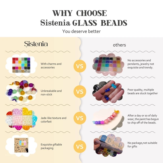 Alt view image 6 of 7 - 6mm Glass Beads Bracelet Making Kit 1400pcs, 24 Colors Crystal Beads for Jewelry Making Round Beads DIY Crafts with Spacer Beads Charms Accessories