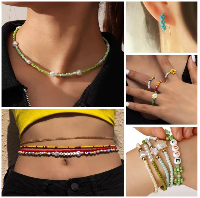 Alt view image 7 of 7 - 3mm Seed Beads for Bracelet Jewelry Making Bracelet Making Kit | 24 Colors Beads | Friendship bracelets kit with letter beads| Gift for adults girls DIY