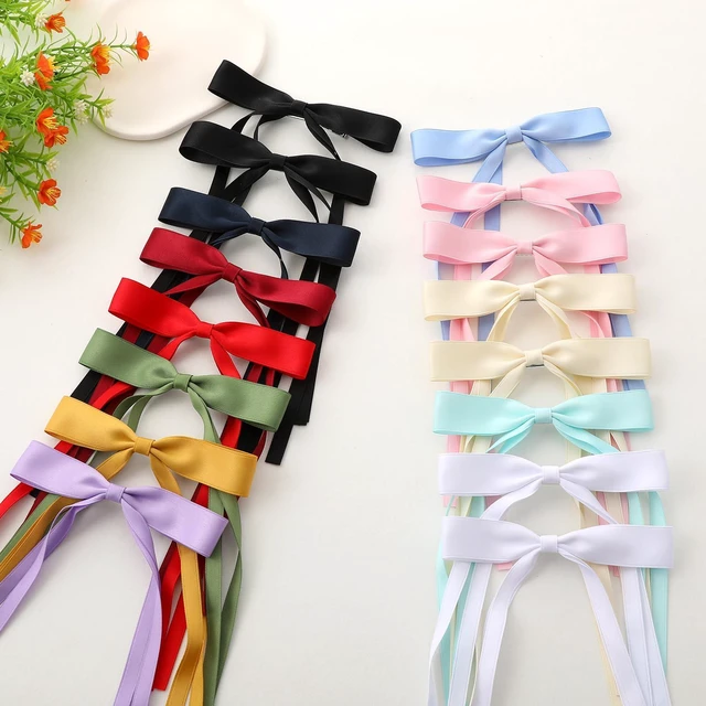 Alt view image 5 of 7 - 16 PCS Hair Bows for Women,Hair Ribbon Hair Bows With Long Tail,Hair Bow Clips Hair Barrettes for Women Accessories