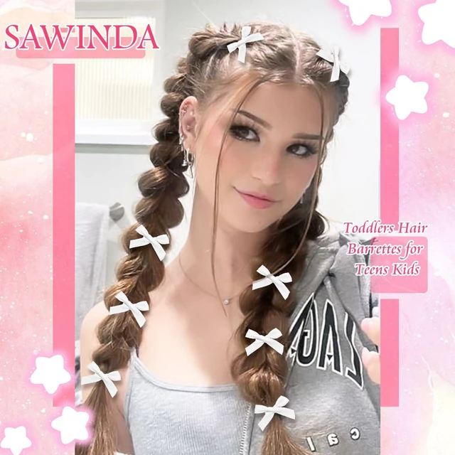 Alt view image 4 of 7 - 30PCS Bow Hair Clips, Pink Satin Material Mini Bowknot Ribbons for Girls, Women Hair Accessories, Non-Slip Hair Clips Cute Barrettes for Women and Girls