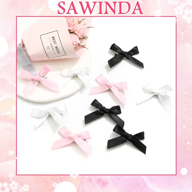 Alt view image 7 of 7 - 30PCS Bow Hair Clips, Pink Satin Material Mini Bowknot Ribbons for Girls, Women Hair Accessories, Non-Slip Hair Clips Cute Barrettes for Women and Girls