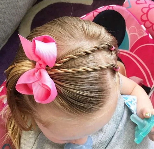 Alt view image 5 of 6 - 40Pcs 3 inch Hair Bows for Girls Grosgrain Ribbon Toddler Back to School Hair Accessories with Alligator Clips for Baby Girls Kids in Pairs