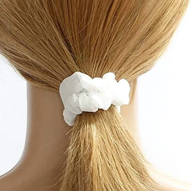 Alt view image 6 of 7 - Pack of 16pcs Soft Hair Scrunchies Single Jersey Solid Color Ponytail Holders Elastic Hair Ties for Women Accessories